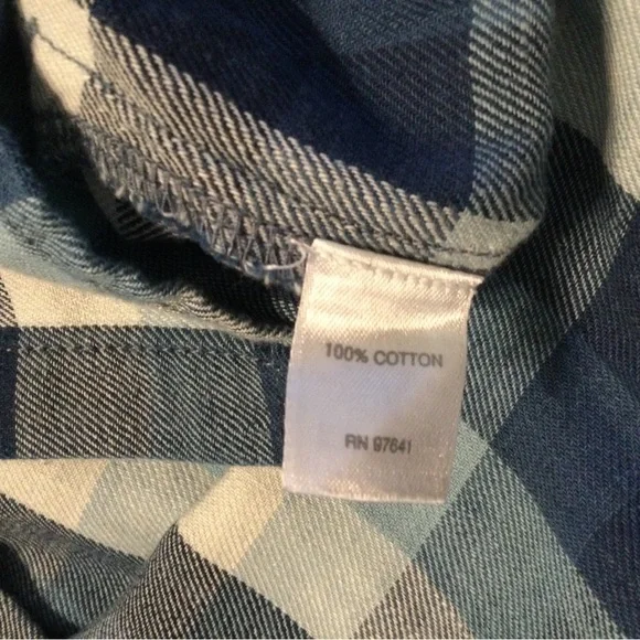 NWT J Jill Blue Plaid Button-Up Shirt with Pockets, size XL - Picture 9 of 9